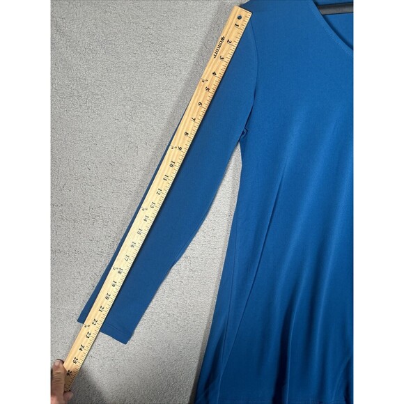 Susan Graver Modern Essentials Long Sleeve Blouse Women’s Size XS Blue - Picture 7 of 9